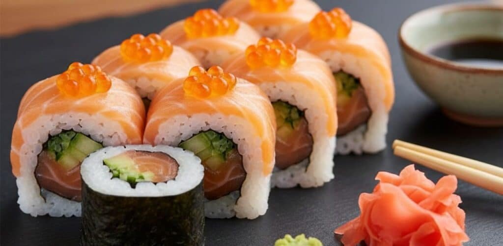 Salmon and Cucumber Roll