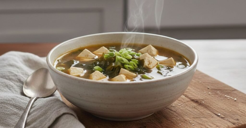 Instant Miso Soup with Tofu