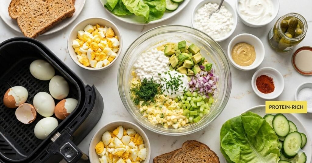 Healthy High-Protein Air Fryer Egg Salad