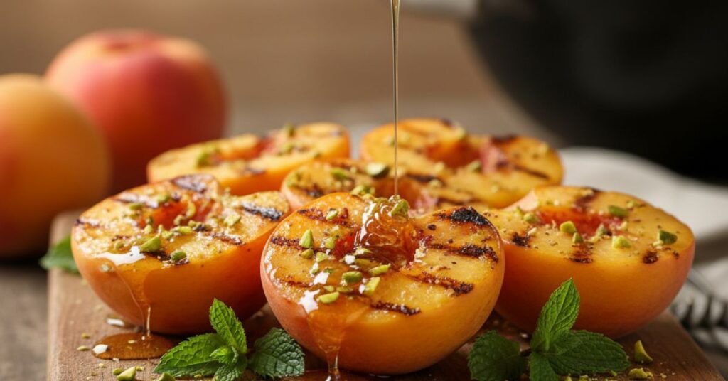 Grilled Peaches with Honey
