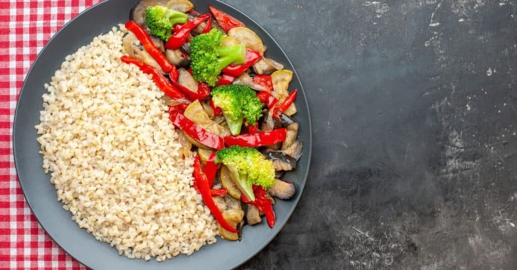 Fresh Brown Rice Weight Loss Salad