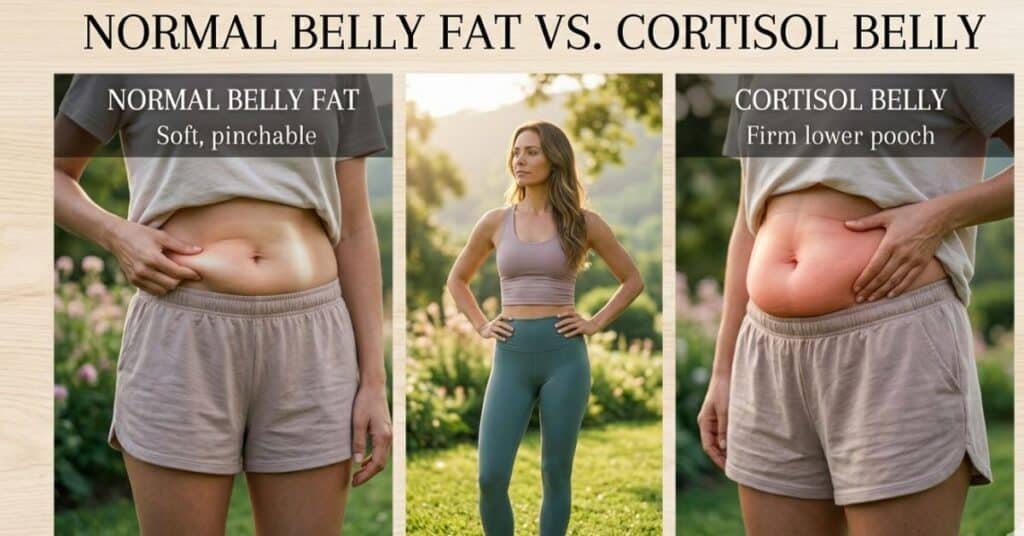 Normal Belly Fat vs. Cortisol Belly