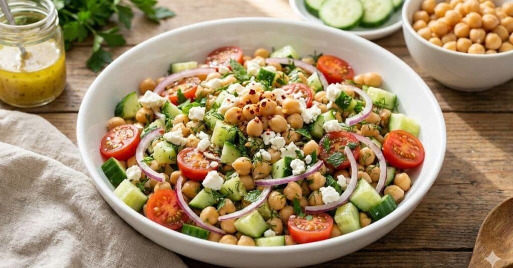 Quick Chickpea and Cucumber Salad
