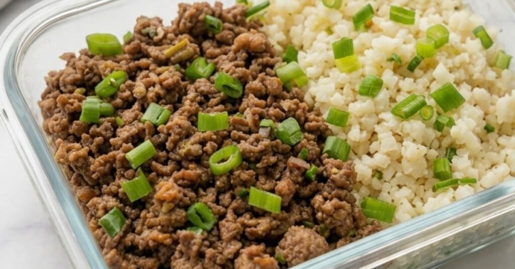 Cauliflower Fried Rice with Ground Beef