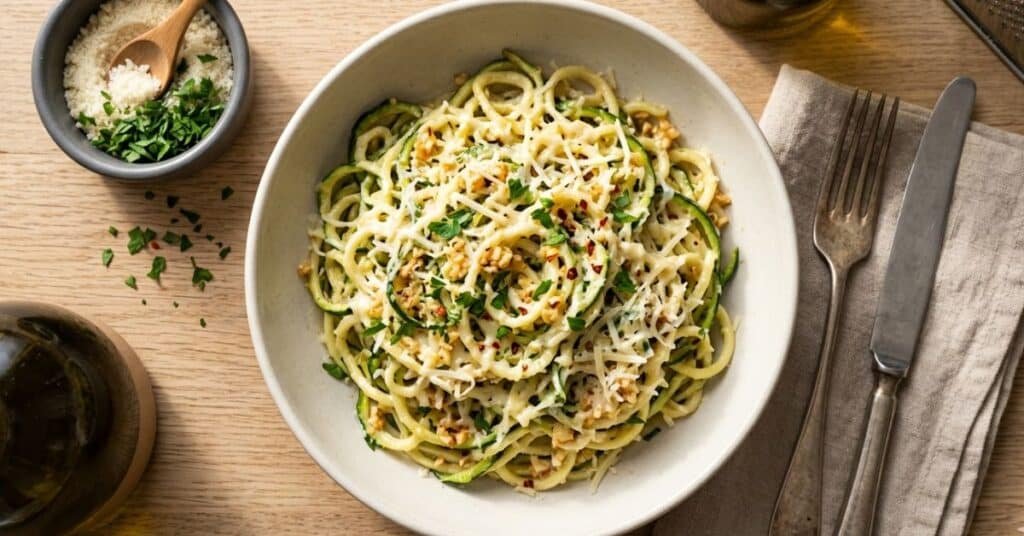 Creamy Avocado & Lime Zoodles
