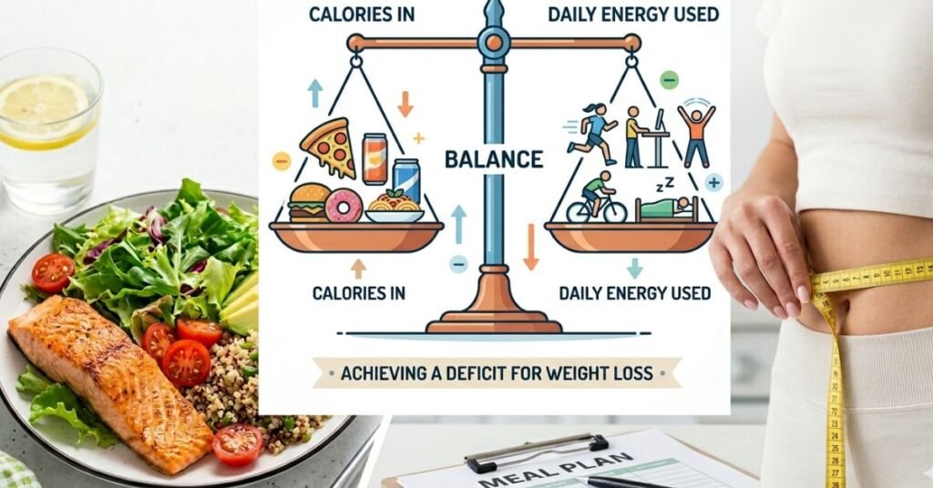 Calories In on one side and Daily Energy Used