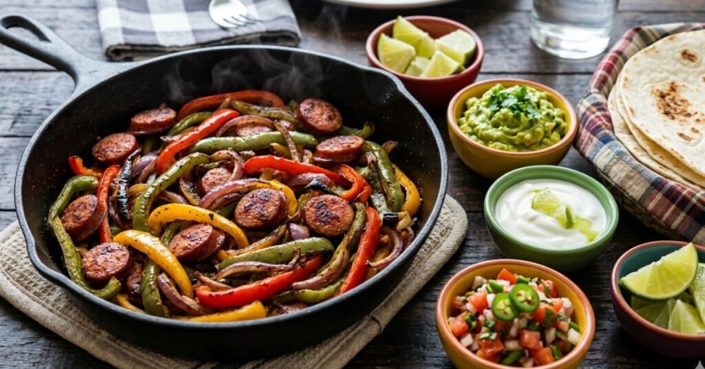 Air Fryer Sausage & Pepper Fajitas