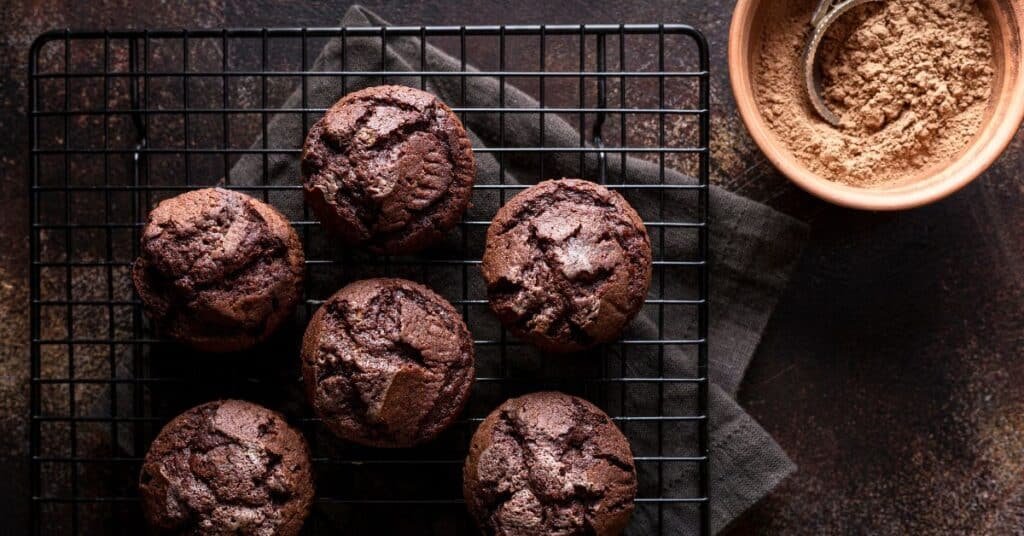 Double Chocolate Protein Muffins