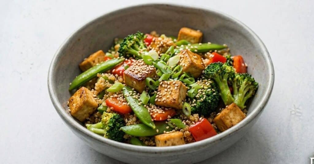 Lean Beef or Tofu Broccoli Quinoa Stir-Fry