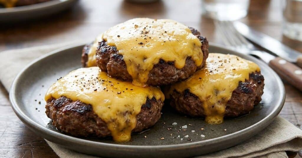 Cheesy Ground Beef Patties