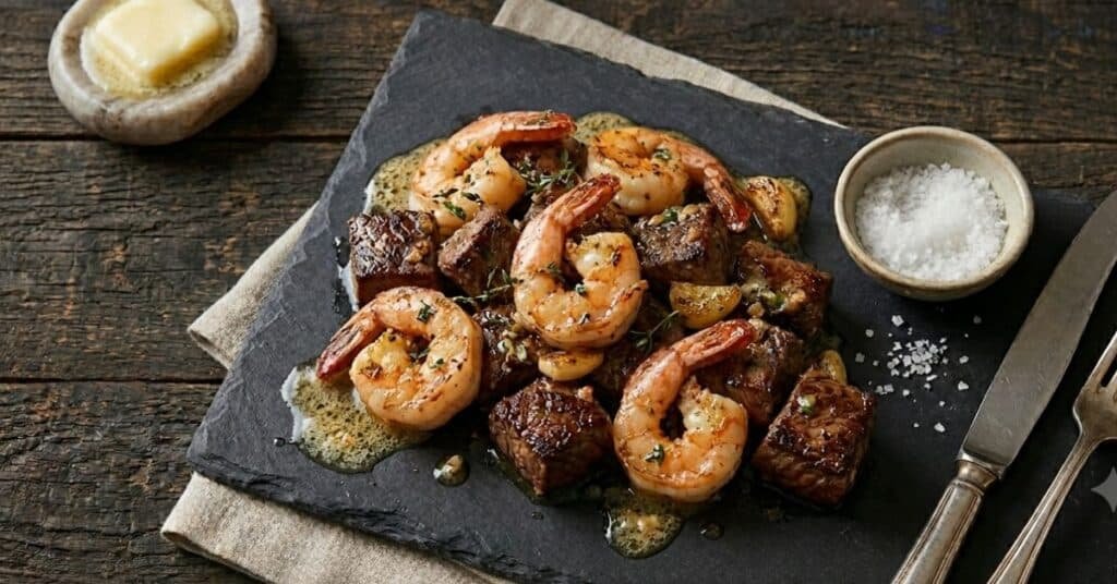 Garlic Butter Shrimp & Steak Bites
